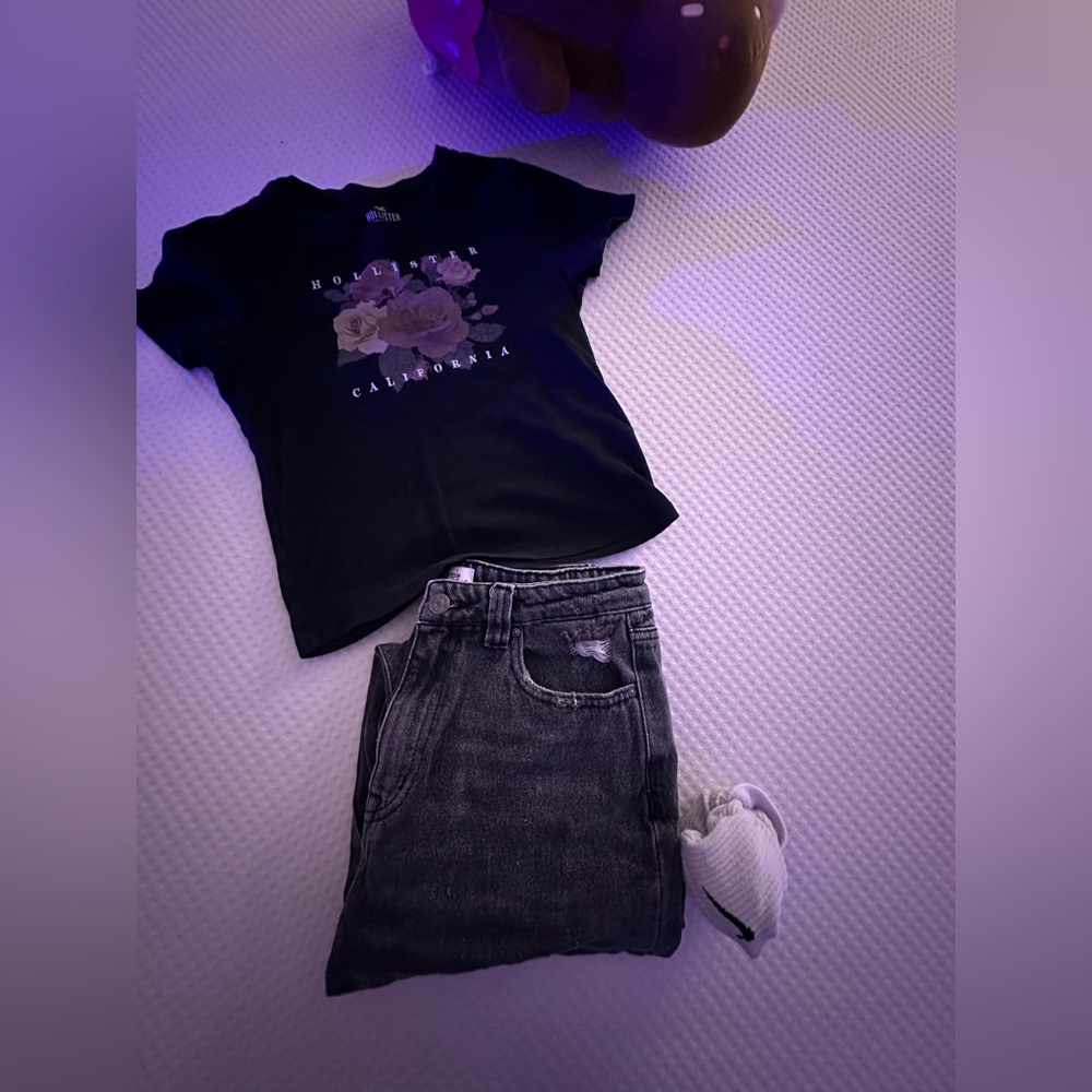 BLACK WASH JEANS HIGH RISE